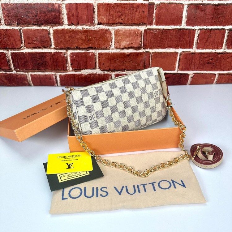 LOUİS VUİTTON POCHETTE ACCESSORİES DAMİER AZUR NEW 